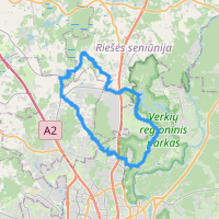 Riešės apylinkių žvyrkeliais iki Verkių regioninio parko